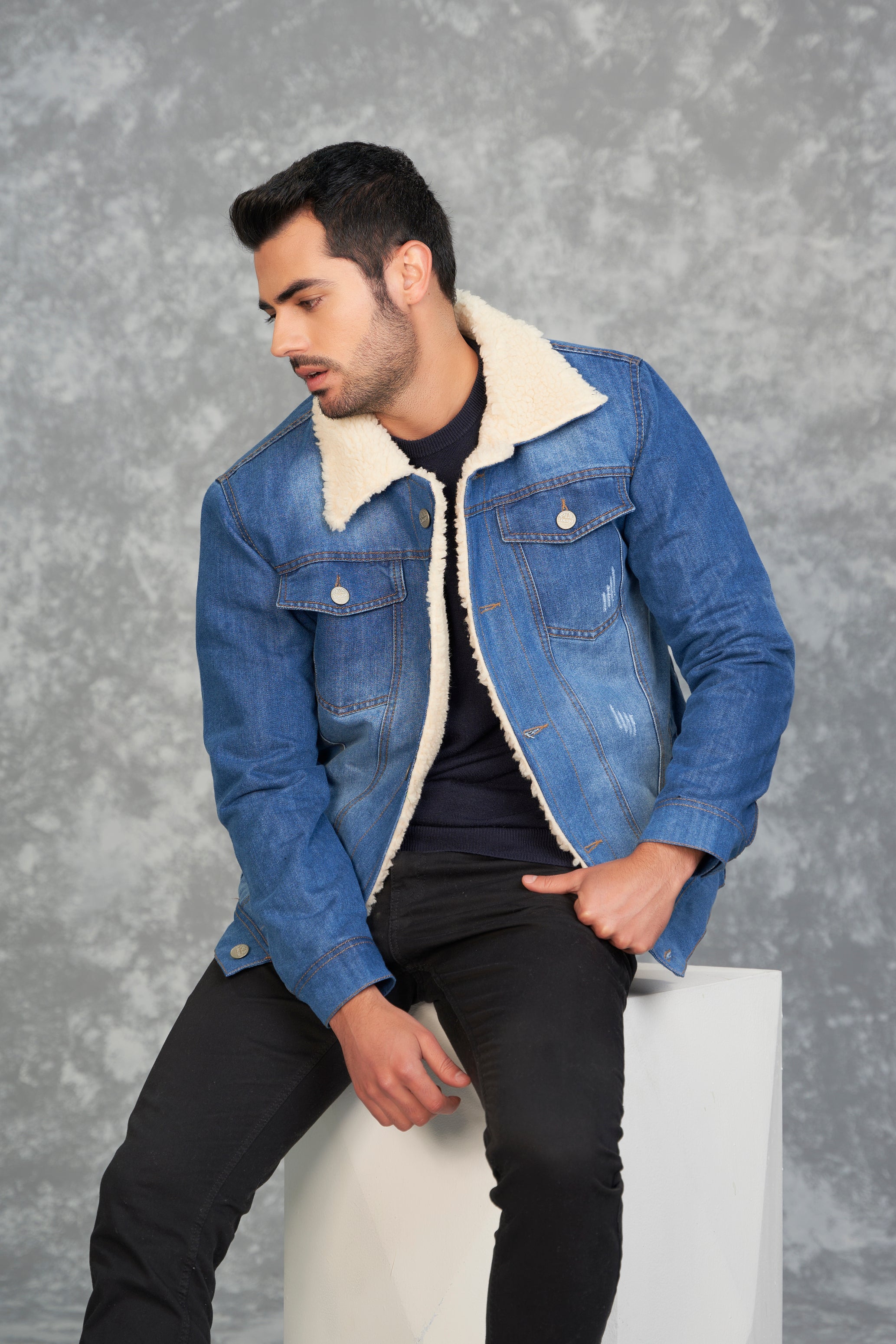 Como Vestir Outfit Con Chaqueta De Jean Hombre Chamarra Hombre